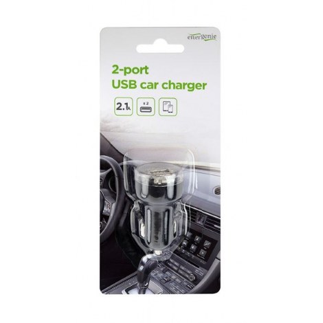 EnerGenie | A | EG-U2C2A-CAR-02 | 2-port USB car charger - 3